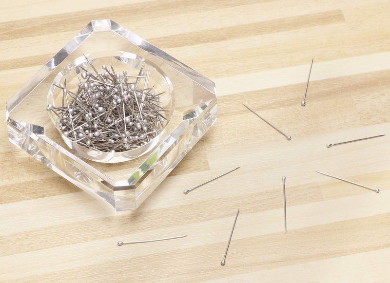 Shapenty 26mm/1Inch Stainless Steel Dressmaker Straight Quilting Pins Bulk Fine Satin Ball Head Pins for DIY Sewing Craft and Jewelry Making,Silver, (Silver, 1200PCS) - Image 3